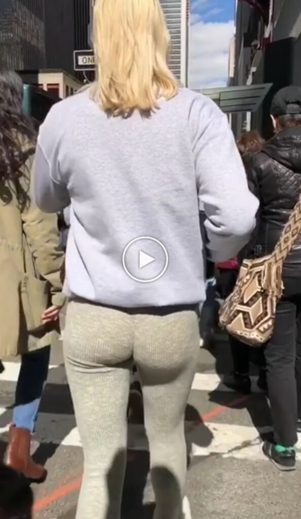 NYC girl walking candid ass